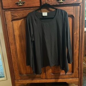 Dark gray asymmetrical tunic. Bamboo soft fabric